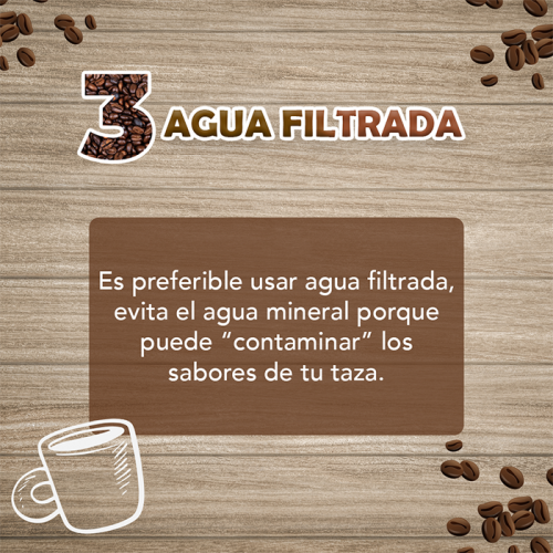 Tips para preparar el mejor café, agua ideal